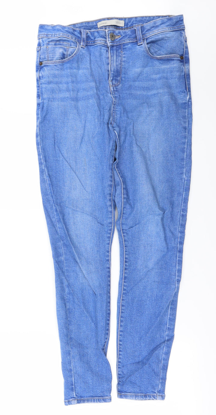 George Womens Blue Skinny Jeans Size 12 L26 in