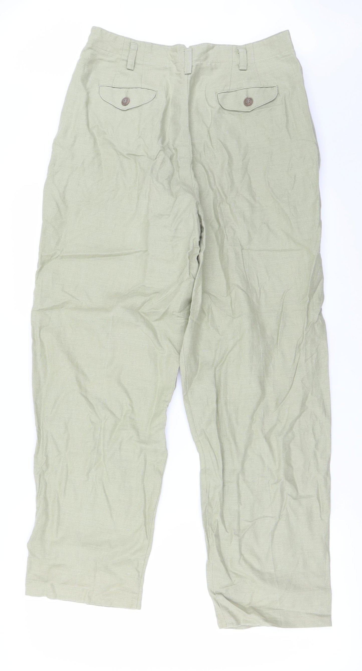 Preworn Womens Green   Trousers  Size 12 L26 in