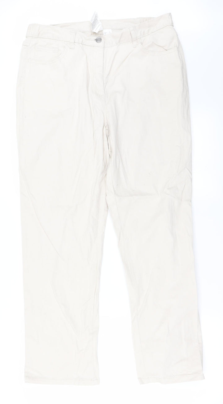 Preworn  Womens Beige   Straight Jeans Size 18 L27 in