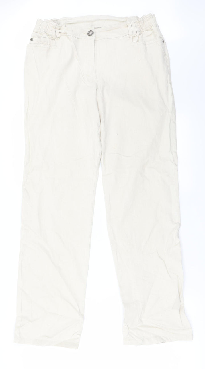 Preworn Womens Ivory   Straight Jeans Size 30 in L29 in