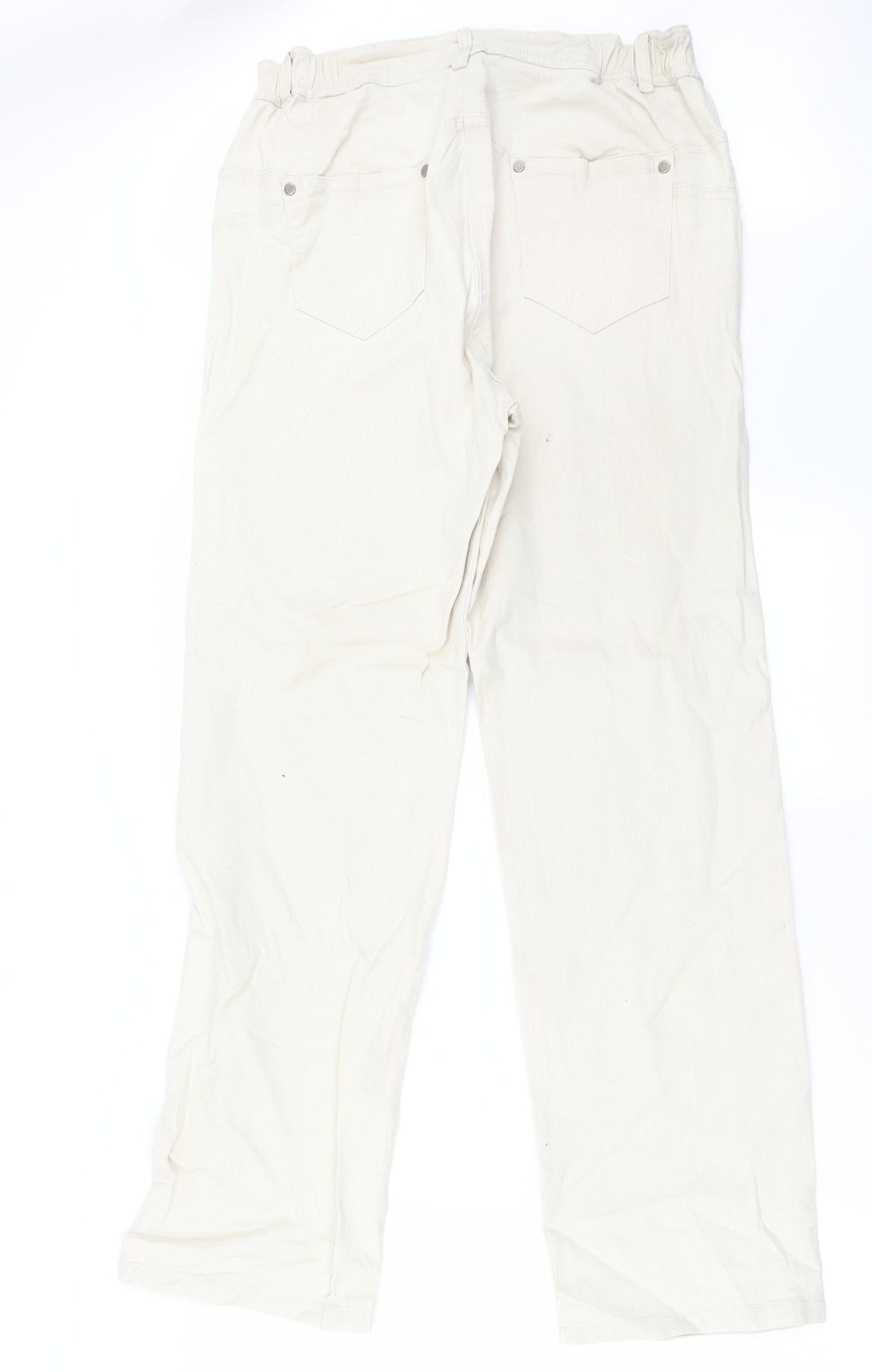 Preworn Womens Ivory   Straight Jeans Size 30 in L29 in