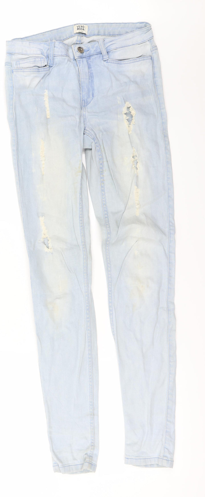 VERO MODA Womens Blue Tapered Jeans Size 28 in L28 in