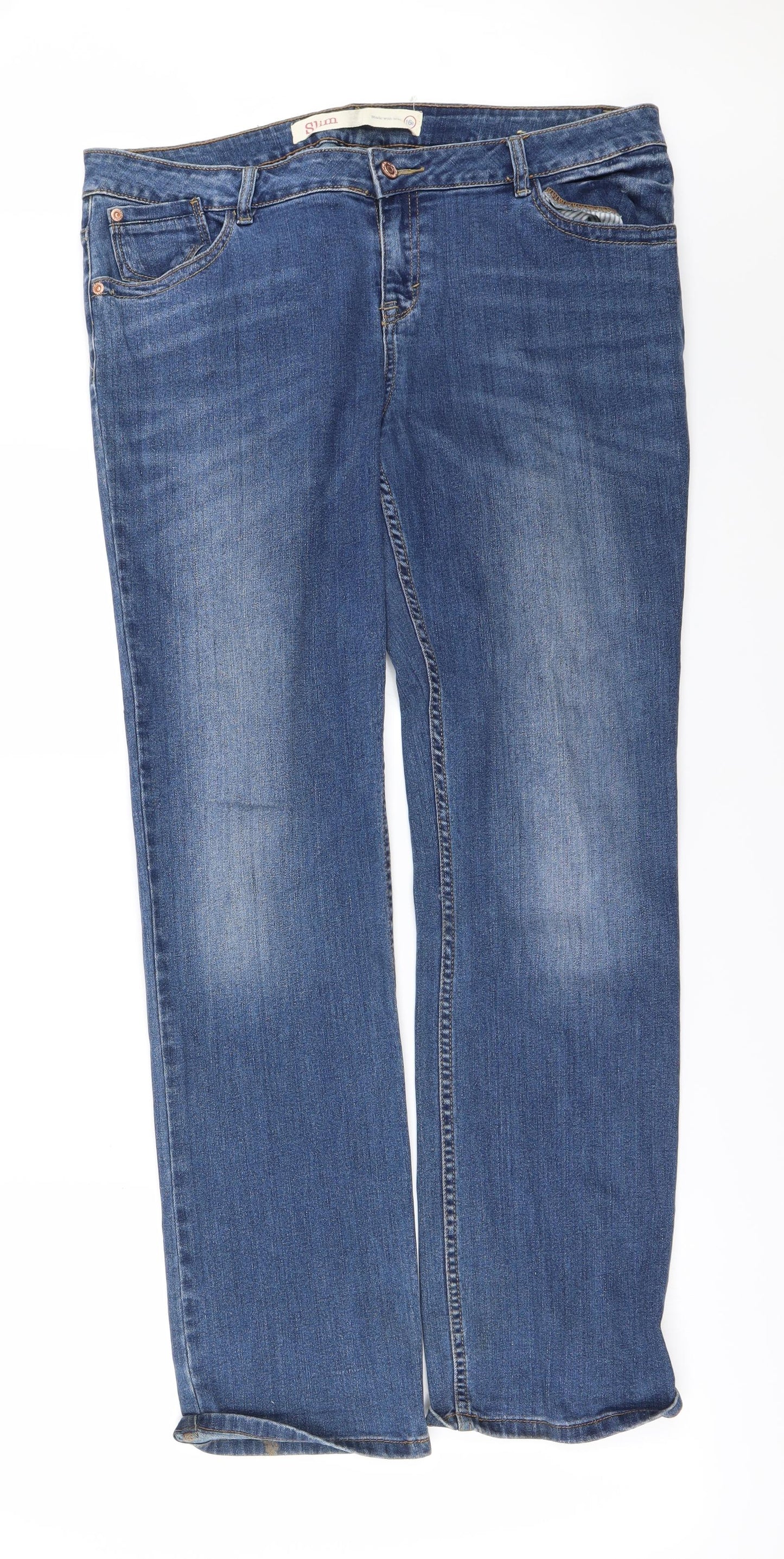 NEXT Womens Blue   Skinny Jeans Size 16 L28 in