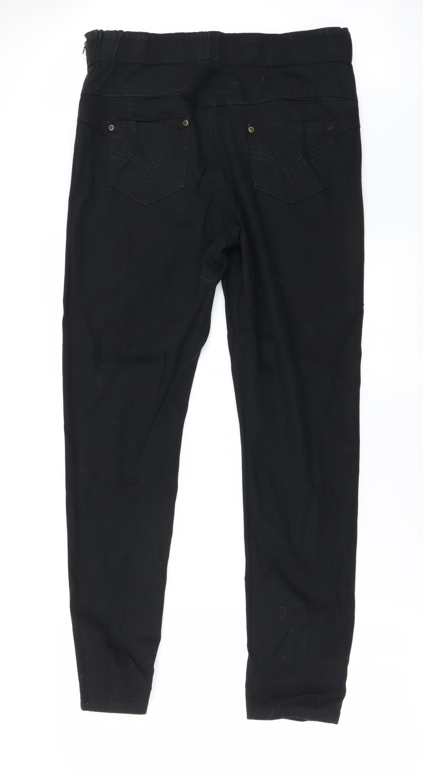Preworn Womens Black   Trousers  Size 32 in L27 in