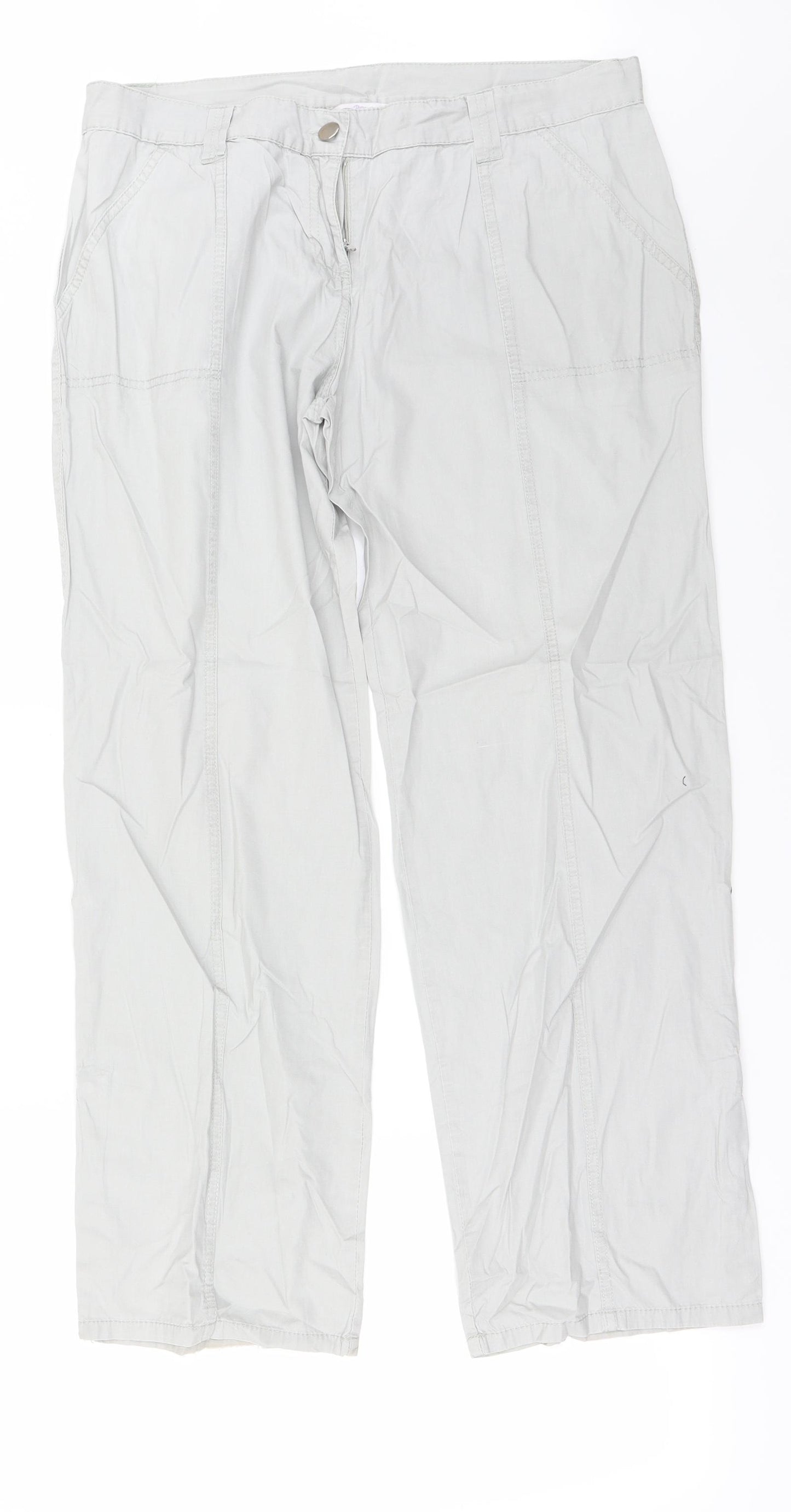 Papaya Womens Grey   Trousers  Size 32 in L26 in