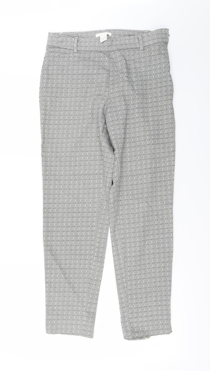 H&M Womens Grey   Trousers  Size 8 L26 in