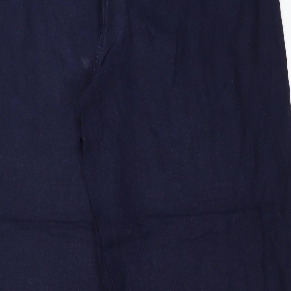 Peacocks Womens Blue   Trousers  Size 14 L25 in