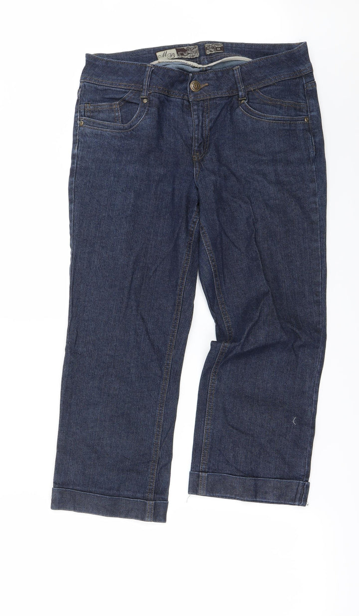 Preworn Womens Black Straight Jeans Size 8 L20 in