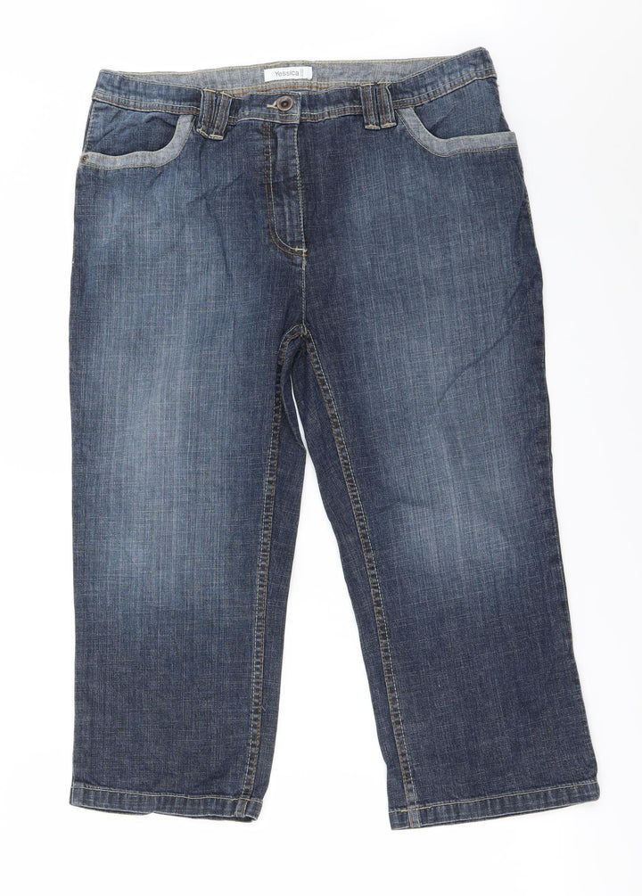 Yessica Womens Blue Straight Jeans Size 34 in L20 in