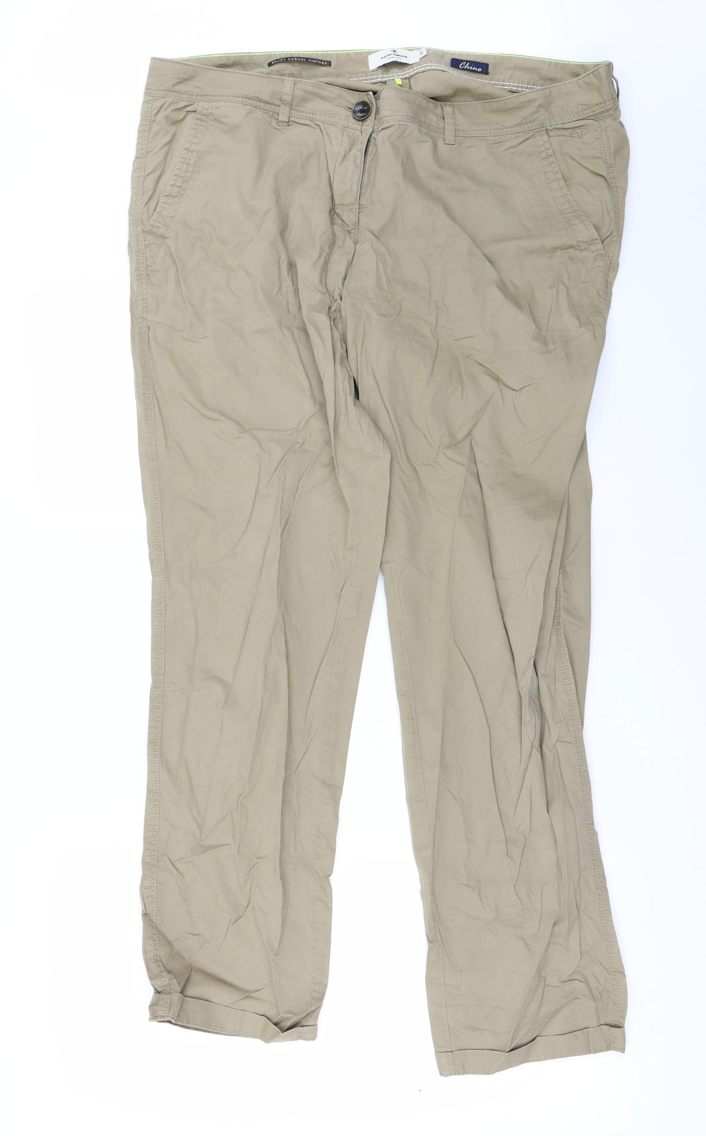 TOM TAILOR Womens Beige   Trousers  Size 14 L26 in
