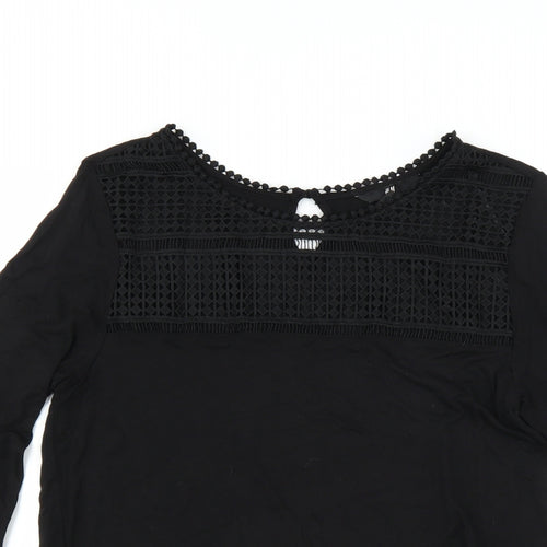 H&M Womens Black   Basic Blouse Size M