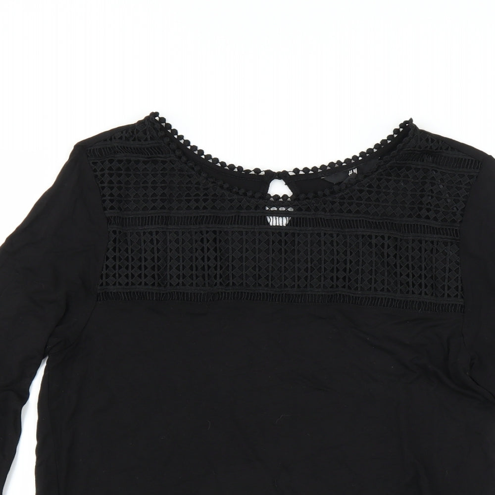 H&M Womens Black   Basic Blouse Size M