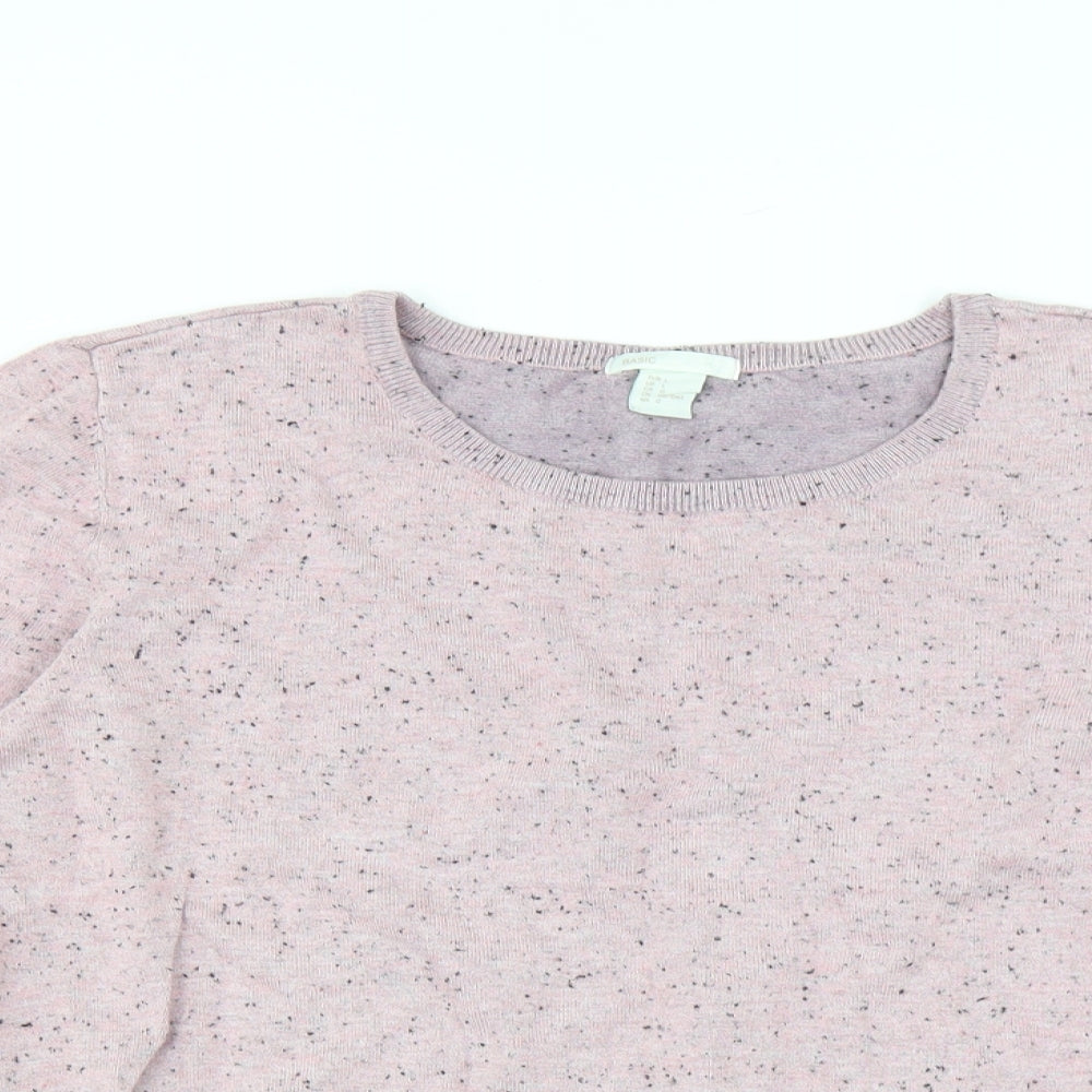 H&M Womens Pink   Pullover Jumper Size L