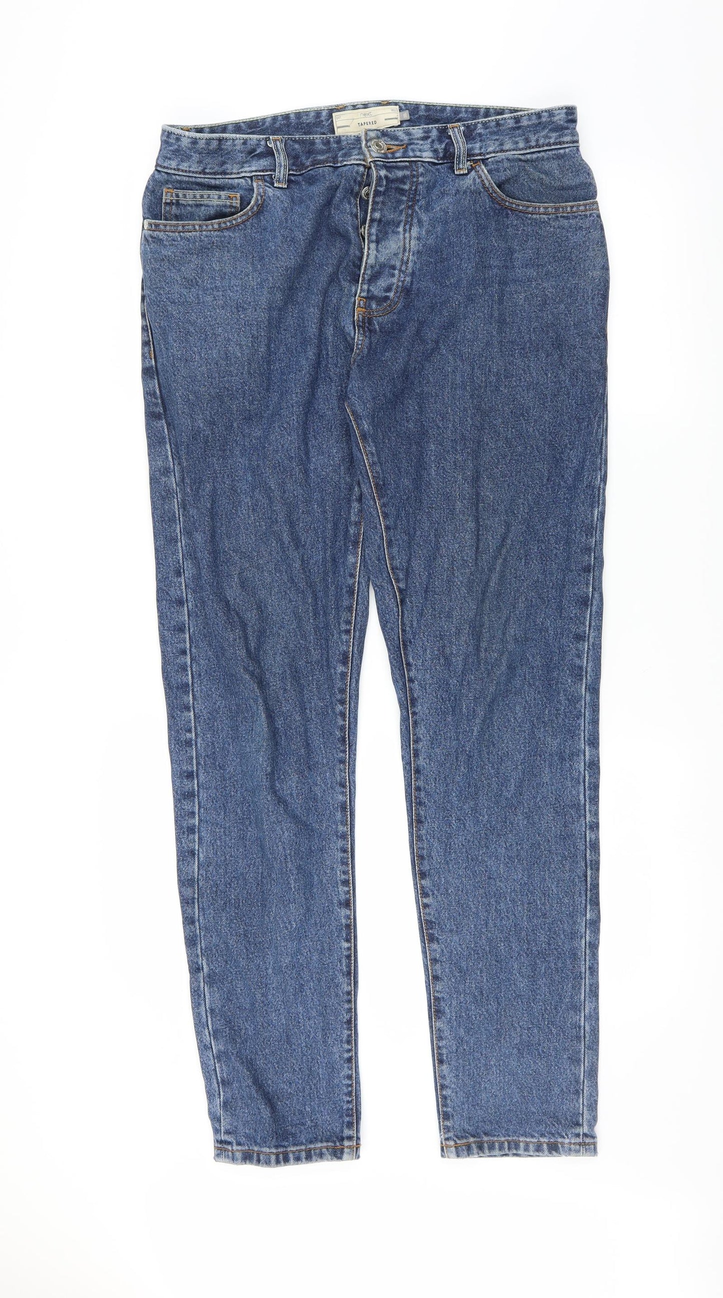 NEXT Mens Blue   Tapered Jeans Size 32 in L33 in - LONG LEG