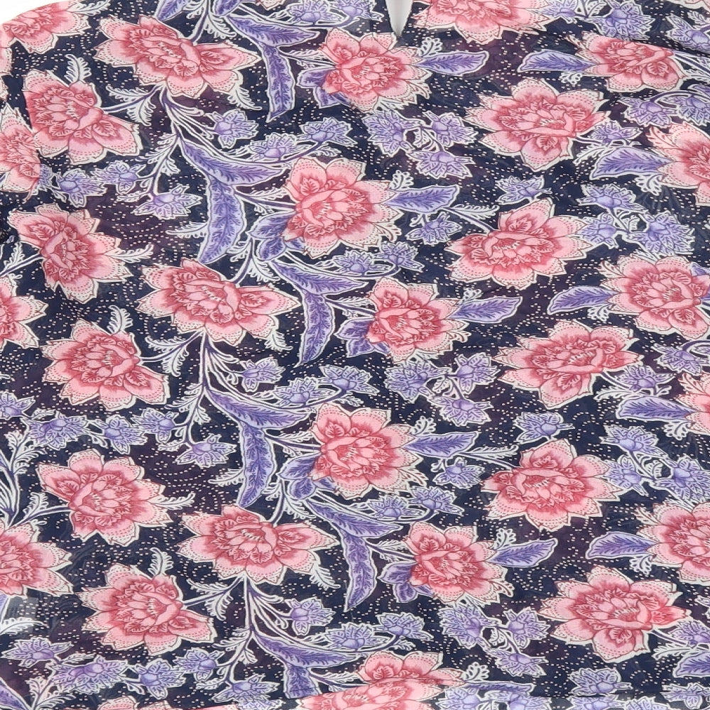 NEXT Womens Purple Floral  Basic Blouse Size 12