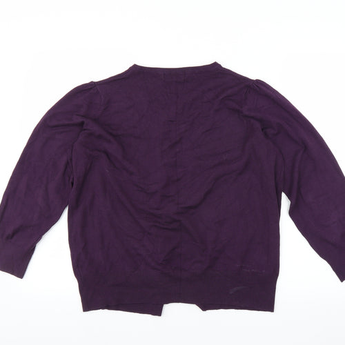 Marks and Spencer Womens Purple   Cardigan Jumper Size 22