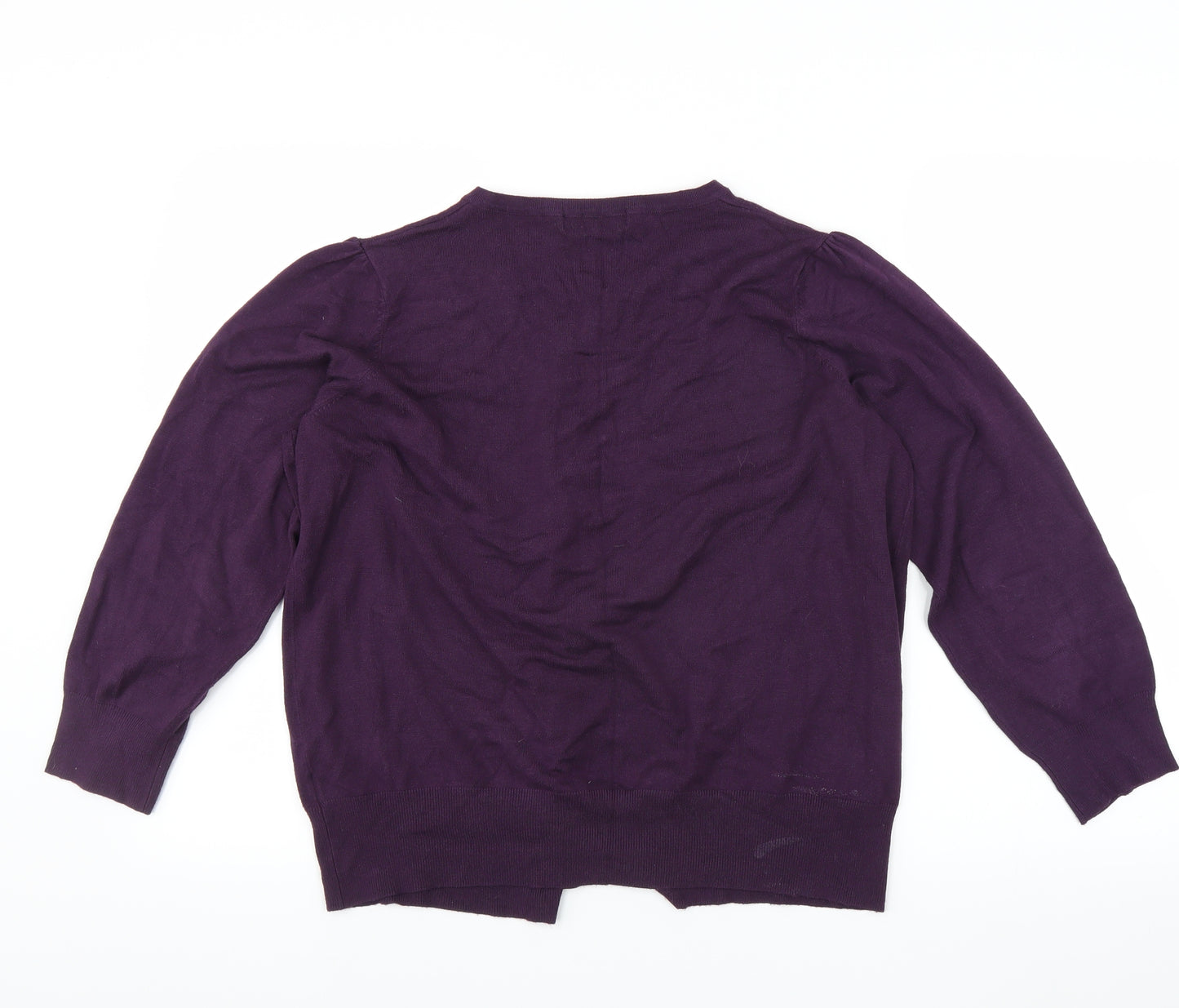Marks and Spencer Womens Purple   Cardigan Jumper Size 22