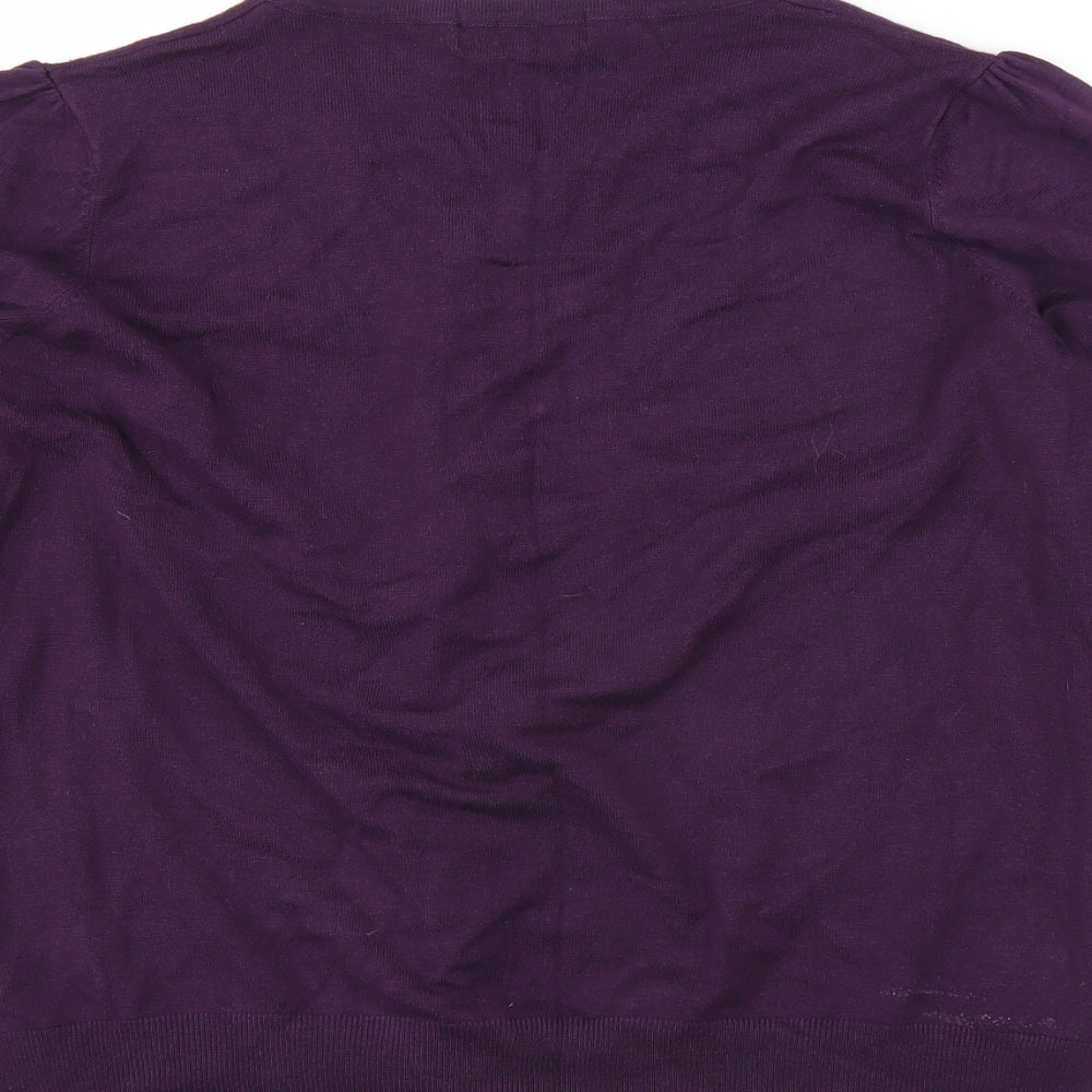 Marks and Spencer Womens Purple   Cardigan Jumper Size 22