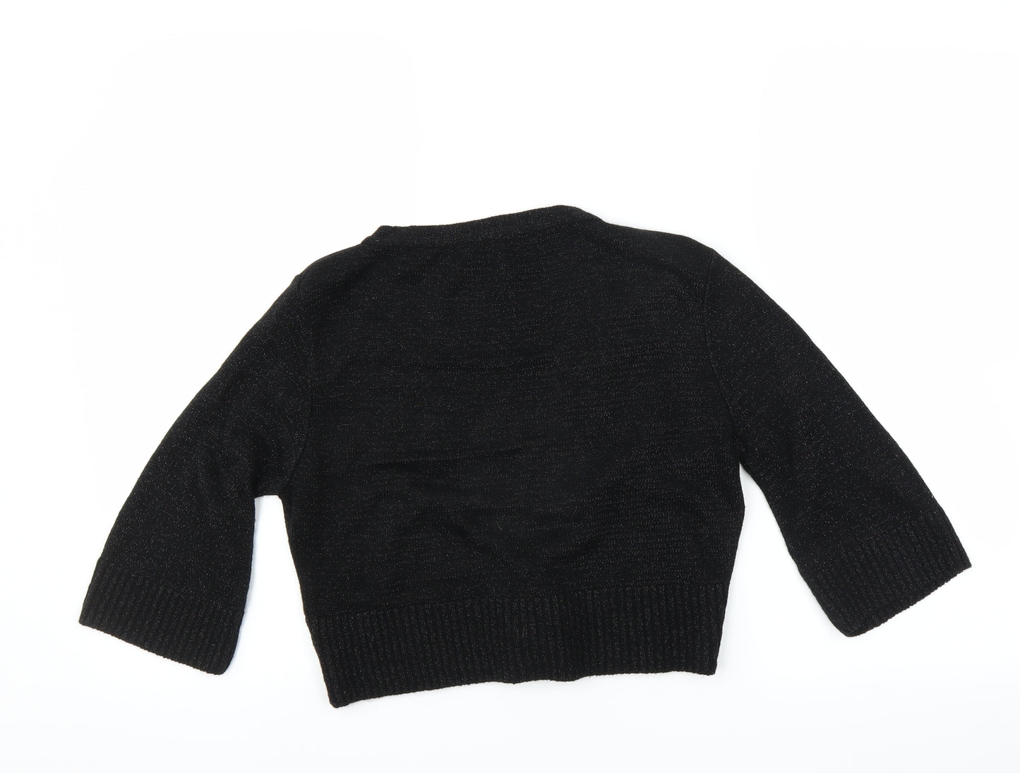 Primark Womens Black   Shrug Jumper Size 14  - glittery