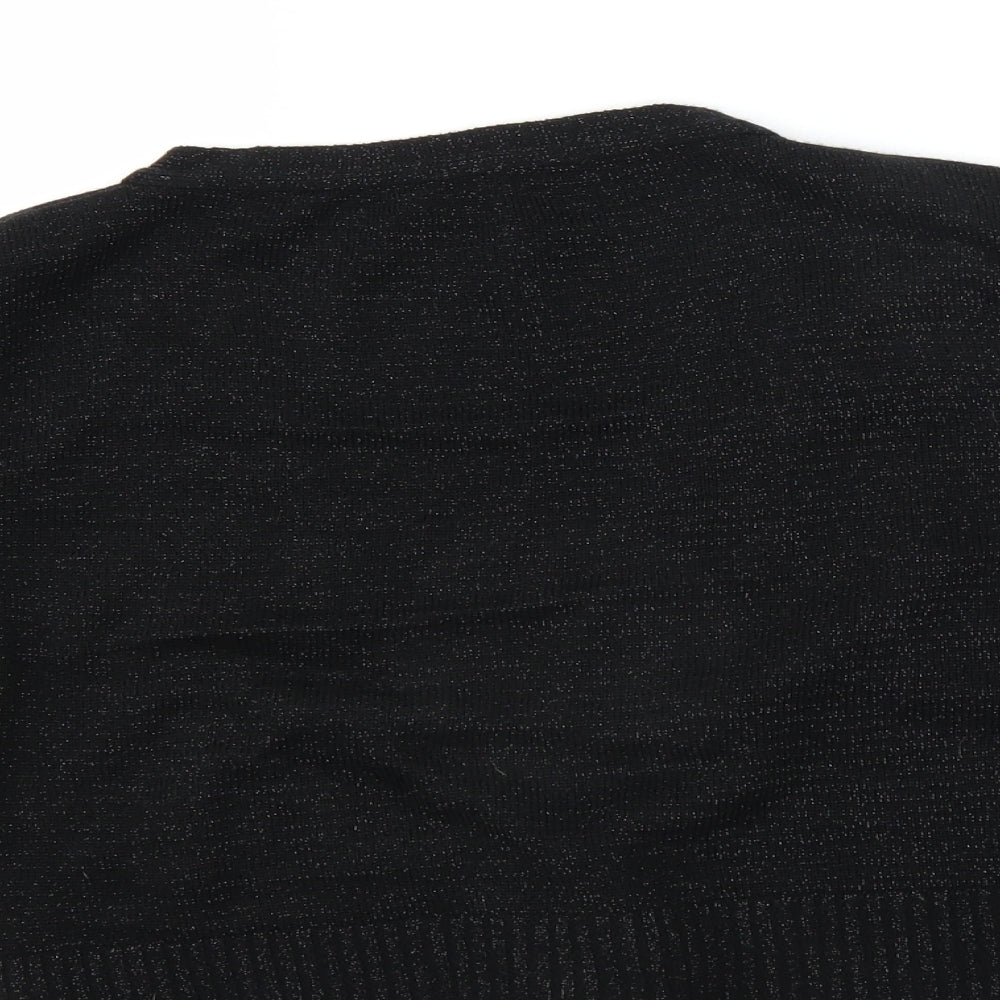 Primark Womens Black   Shrug Jumper Size 14  - glittery