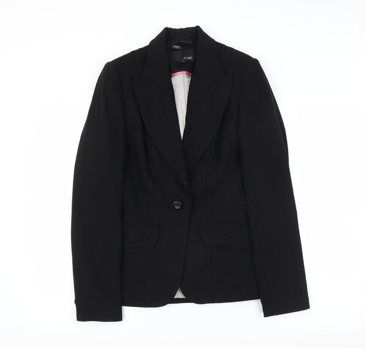 NEXT Womens Black Jacket Suit Jacket Size 8 - long