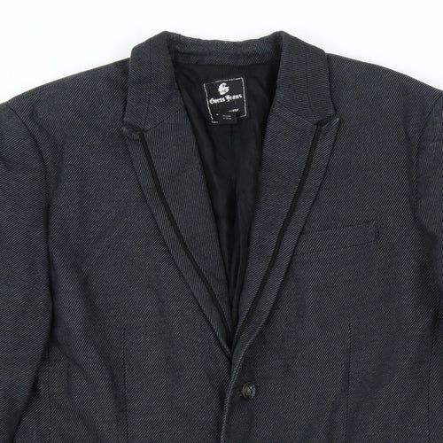 Guess Jeans Mens Blue Striped  Jacket Blazer Size XL