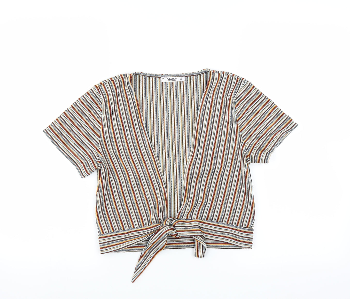 Pull & Bear Womens Multicoloured Striped  Shrug Jumper Size S