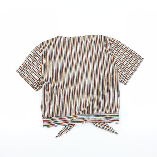 Pull & Bear Womens Multicoloured Striped  Shrug Jumper Size S