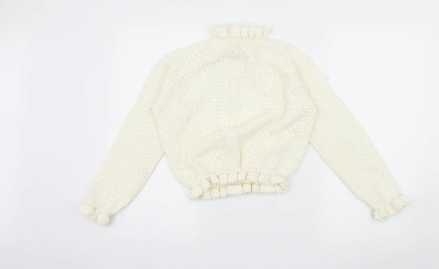 CAMEO ROSE Womens White  Knit Pullover Jumper Size M