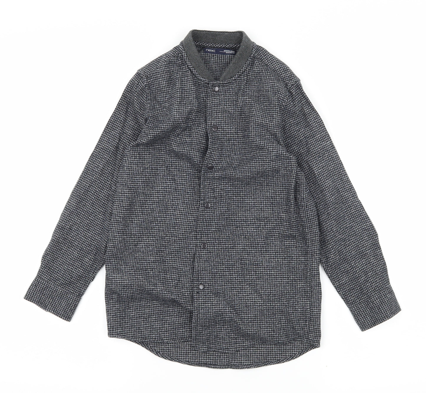 NEXT Boys Grey Houndstooth  Basic Button-Up Size 6 Years