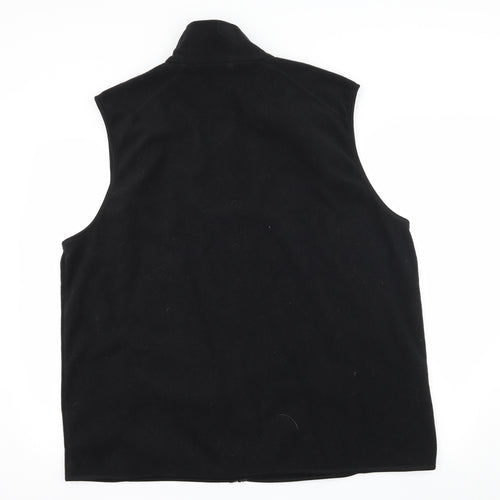 Preworn Mens Black  Fleece Gilet Jacket Size 3XL