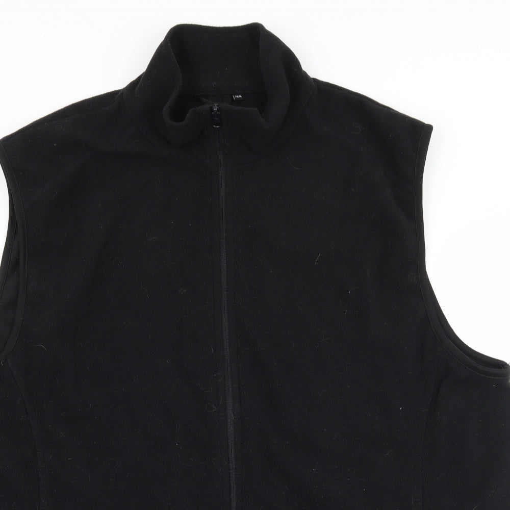 Preworn Mens Black  Fleece Gilet Jacket Size 3XL