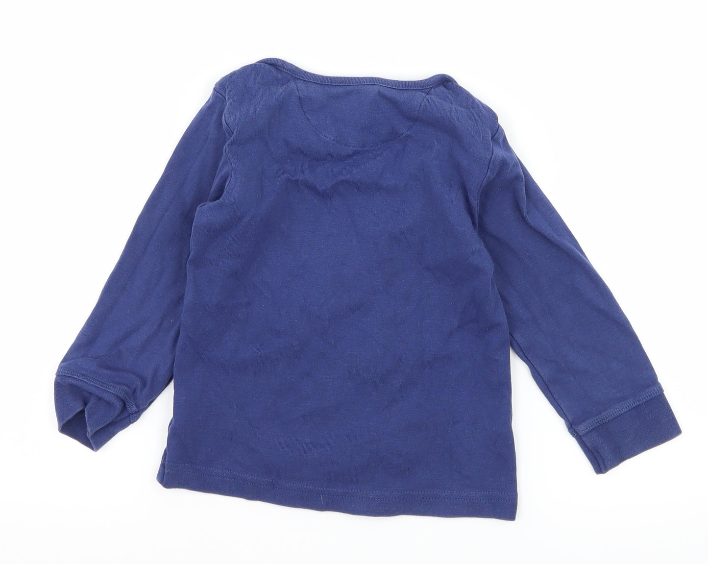 Mothercare Boys Blue  Jersey Basic T-Shirt Size 2-3 Years  - Car