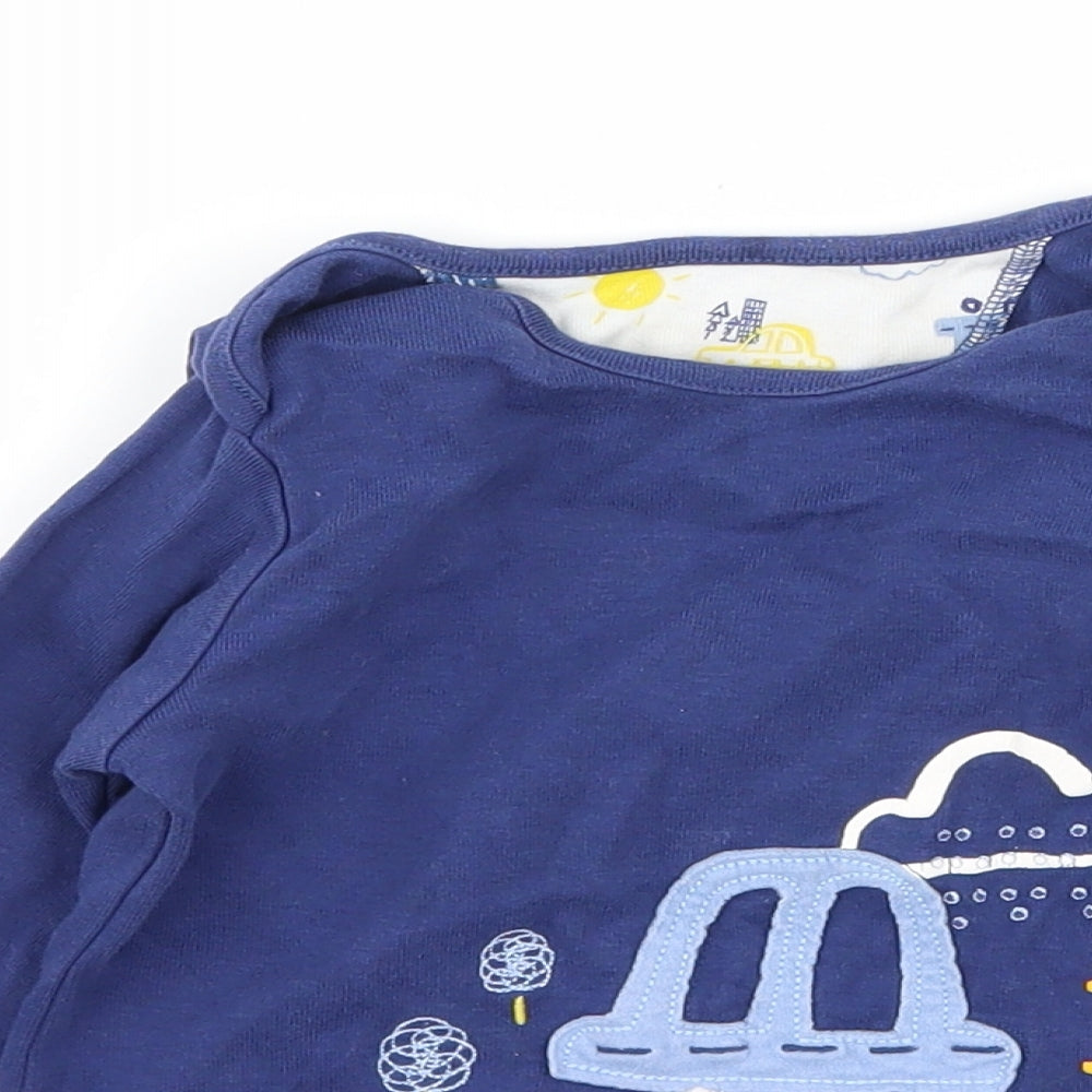 Mothercare Boys Blue  Jersey Basic T-Shirt Size 2-3 Years  - Car