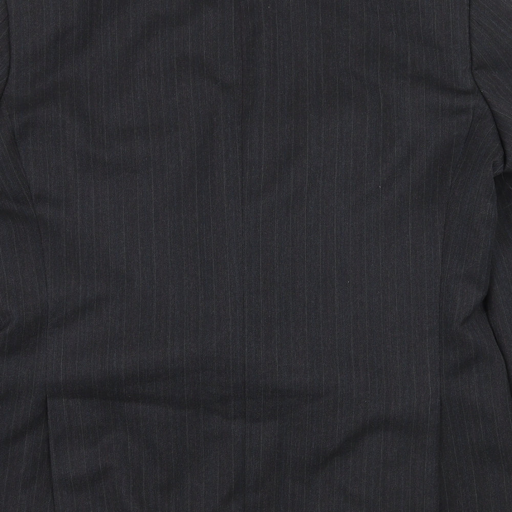 Preworn Mens Grey Striped  Jacket Suit Jacket Size L