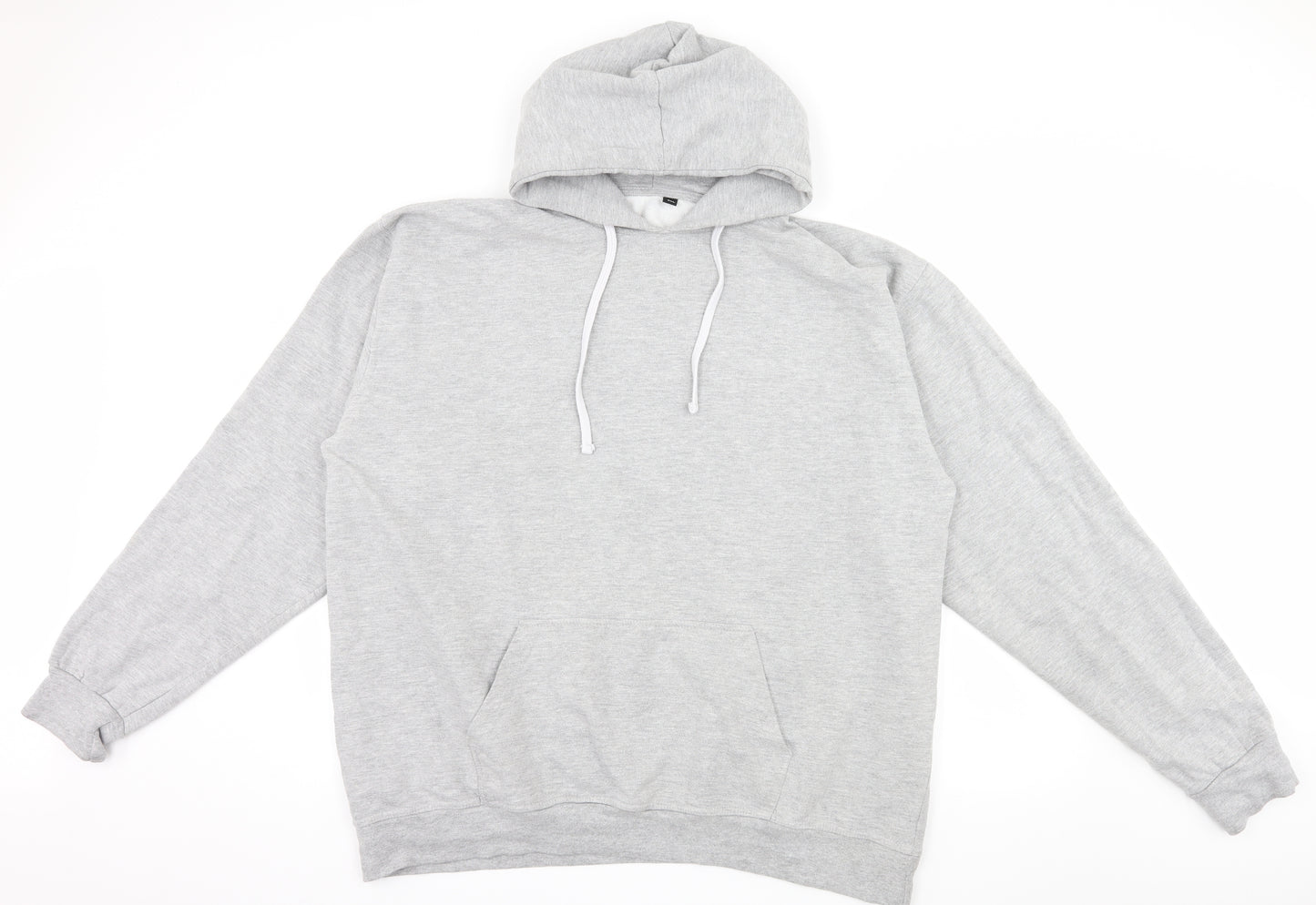 Preworn Mens Grey  Jersey Pullover Hoodie Size 3XL