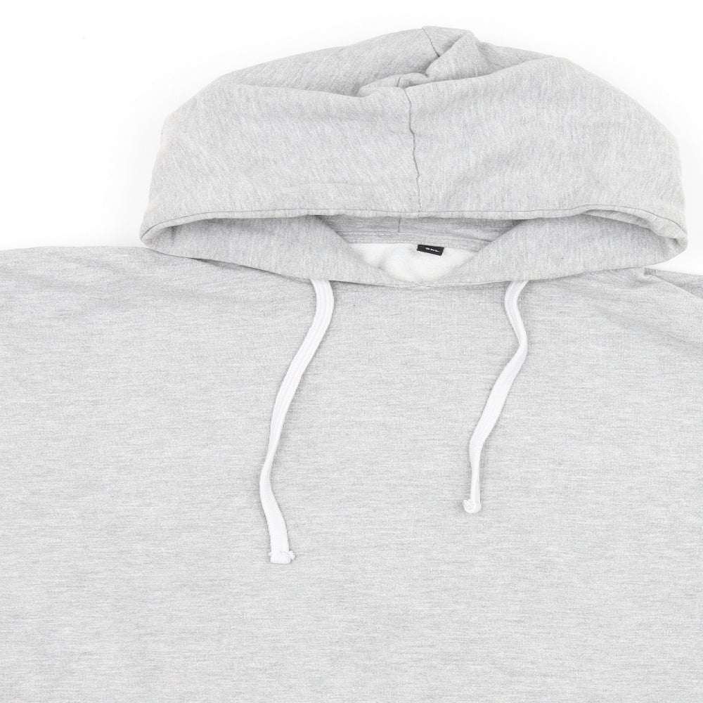 Preworn Mens Grey  Jersey Pullover Hoodie Size 3XL