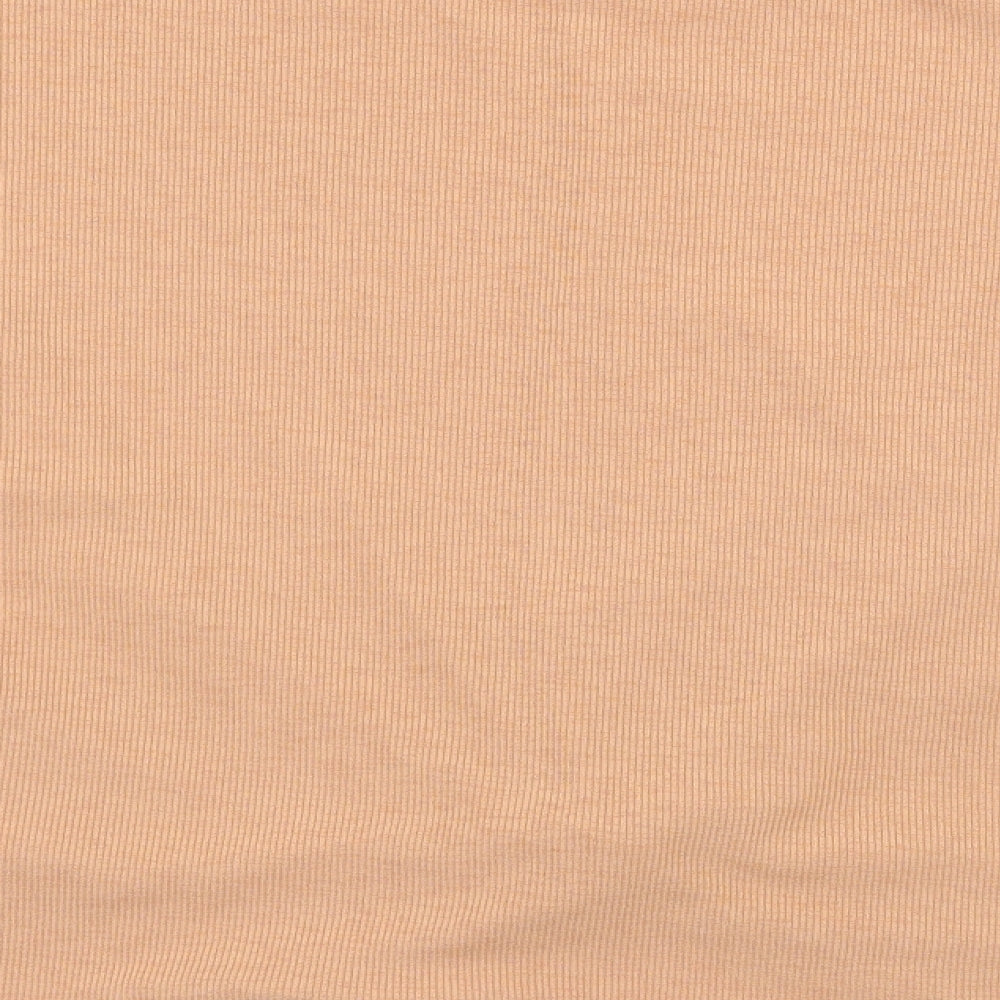 F&F Womens Orange  Jersey Basic T-Shirt Size 14  - Knot Detail