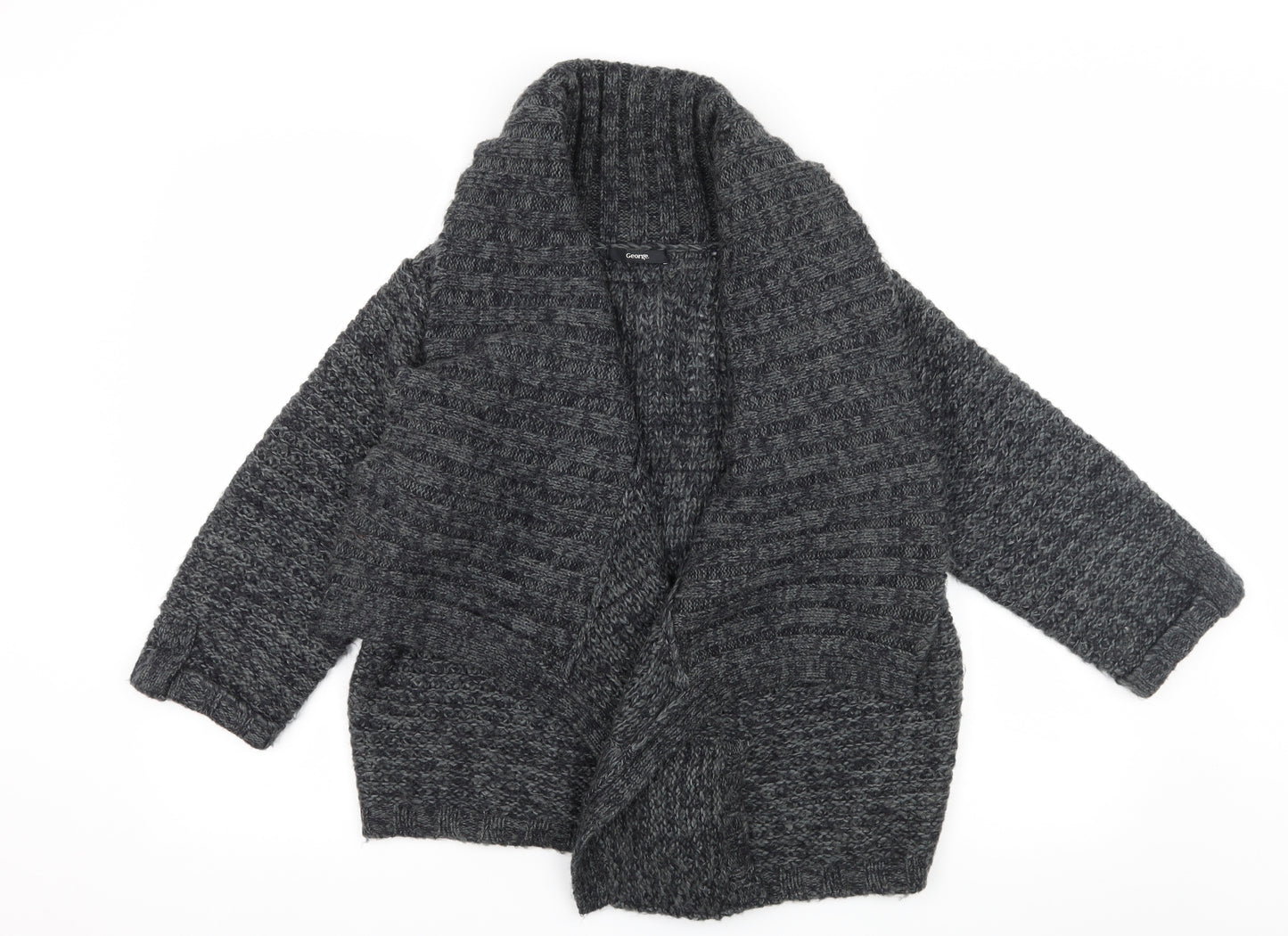 George Womens Grey  Knit Cardigan Jumper Size 16