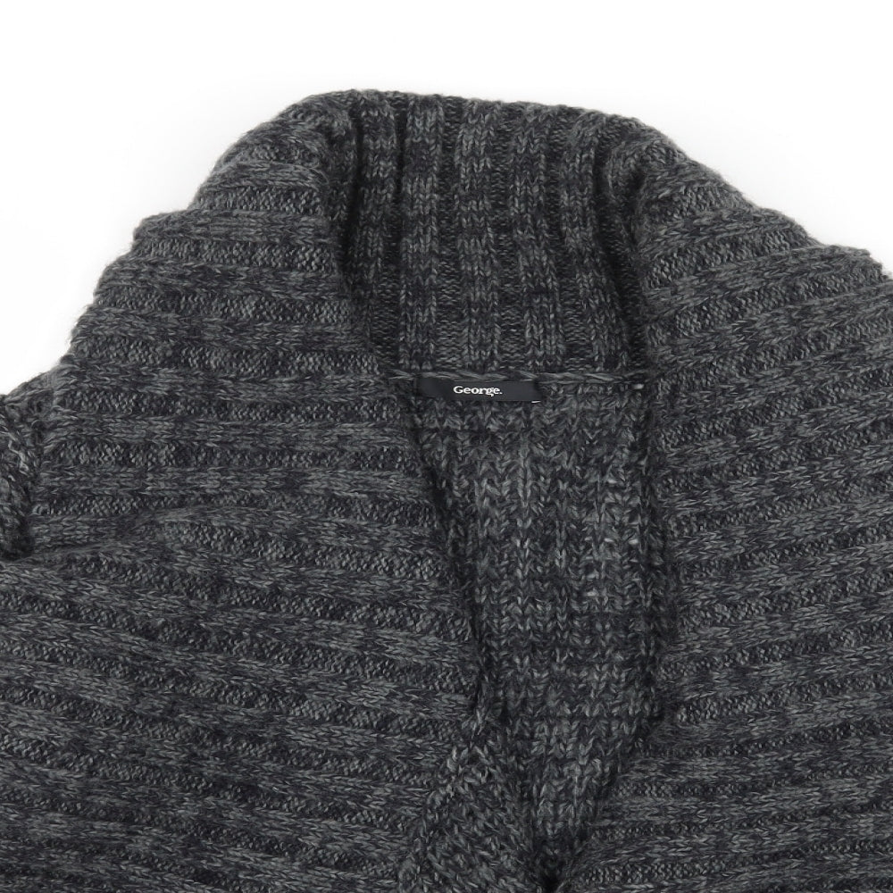 George Womens Grey  Knit Cardigan Jumper Size 16