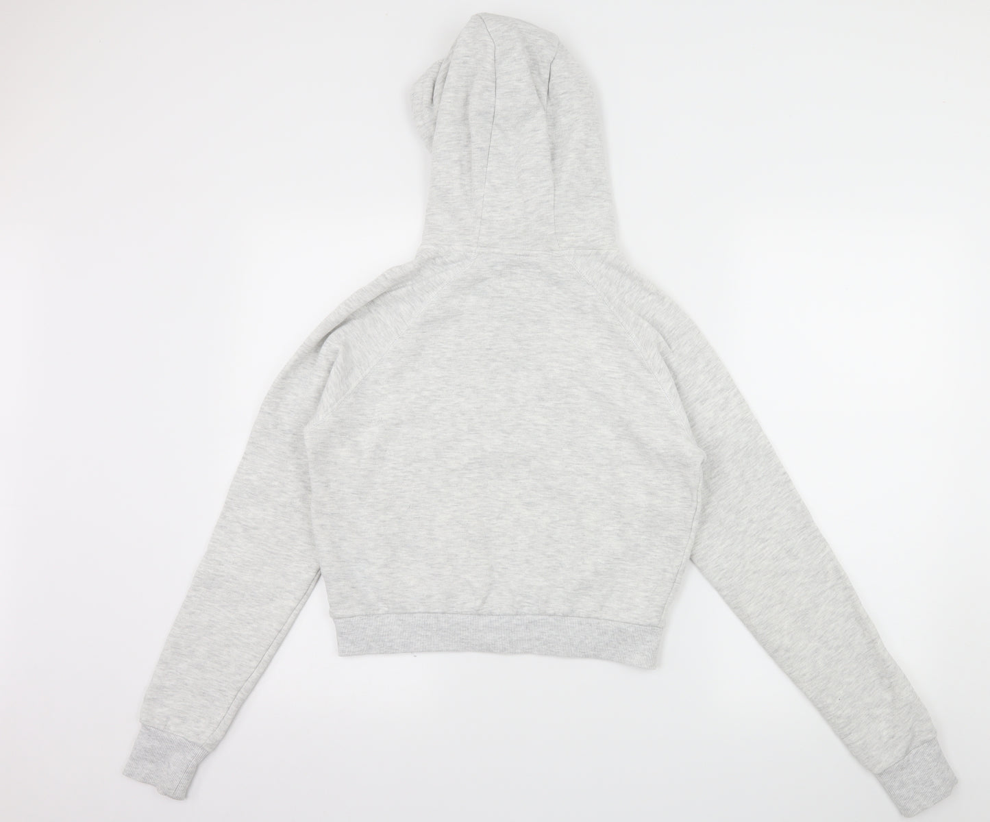 Pink Soda Womens Grey  Jersey Pullover Hoodie Size 4  - Cropped