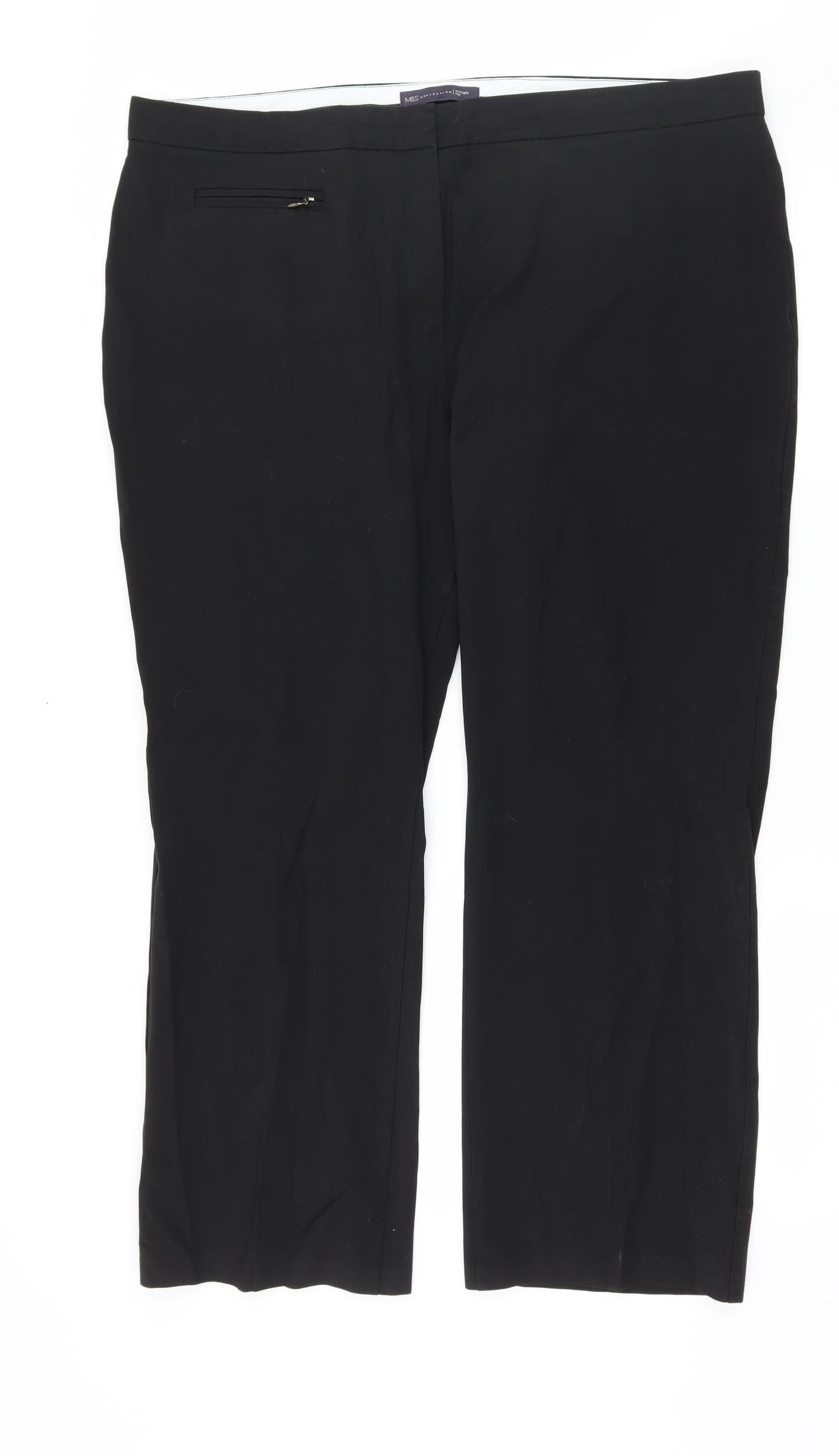 Marks and Spencer Womens Black   Trousers  Size 18 L28 in