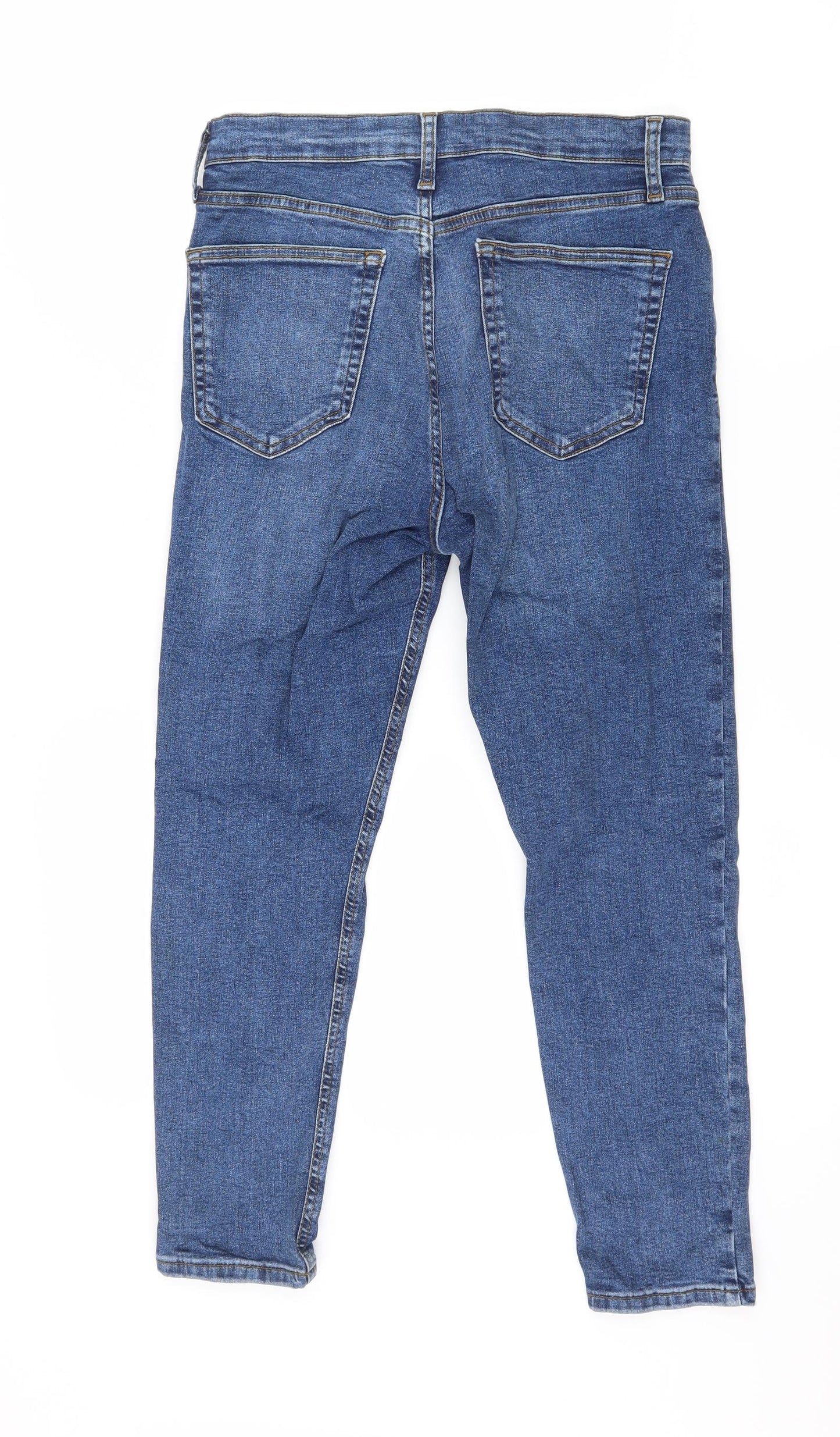 Topshop Womens Blue  Denim Skinny Jeans Size 30 in L28 in
