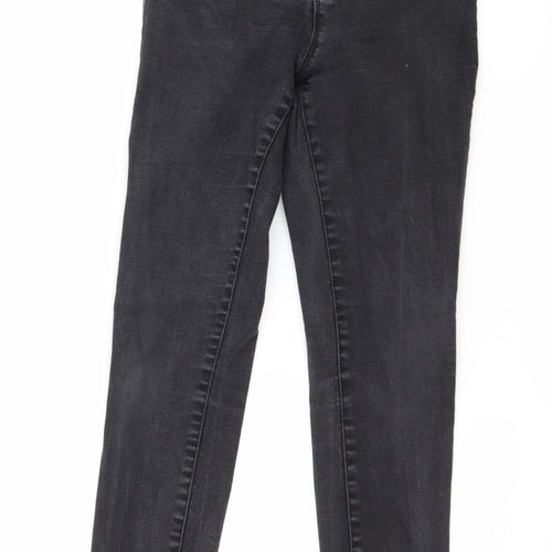 Denim & Co. Womens Grey  Denim Skinny Jeans Size 12 L26 in