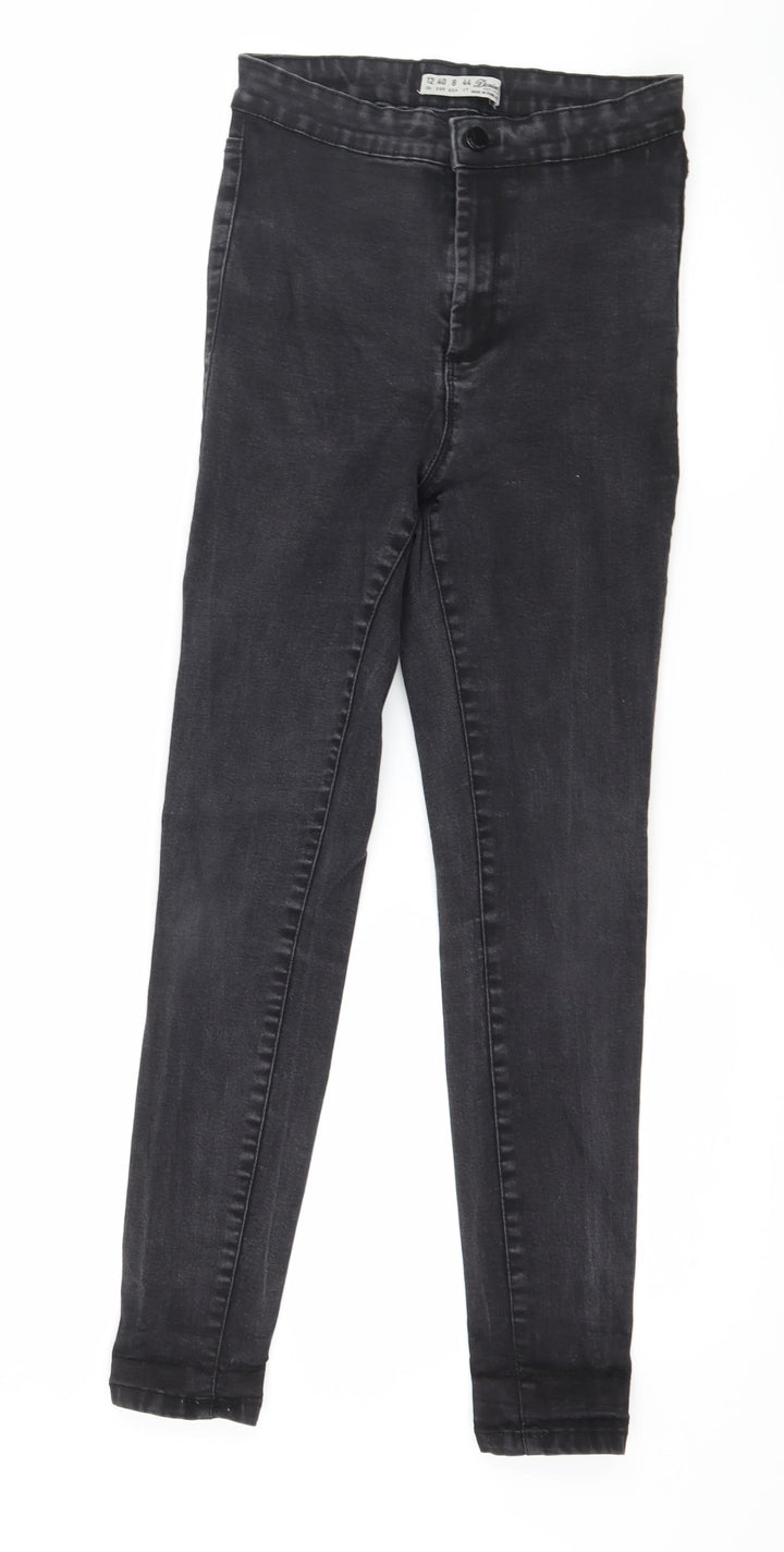 Denim & Co. Womens Grey  Denim Skinny Jeans Size 12 L26 in
