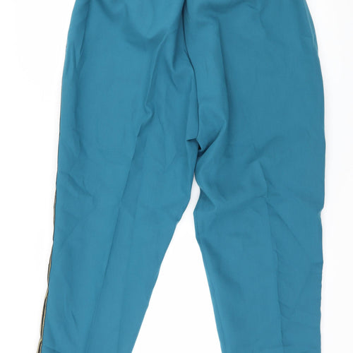 Marks and Spencer Womens Blue Striped  Trousers  Size 38 in L29 in