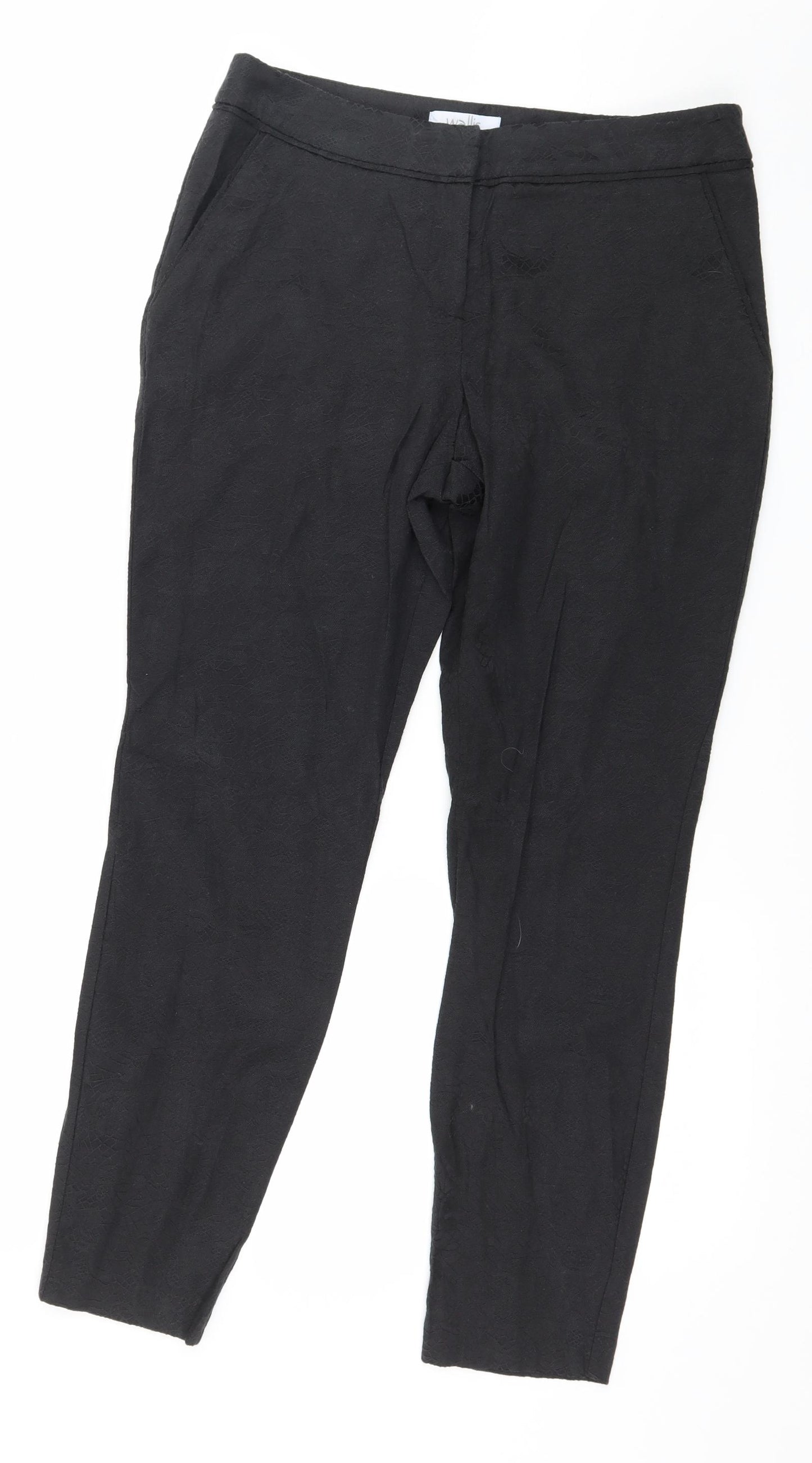 Wallis Womens Black   Trousers  Size 10 L27 in