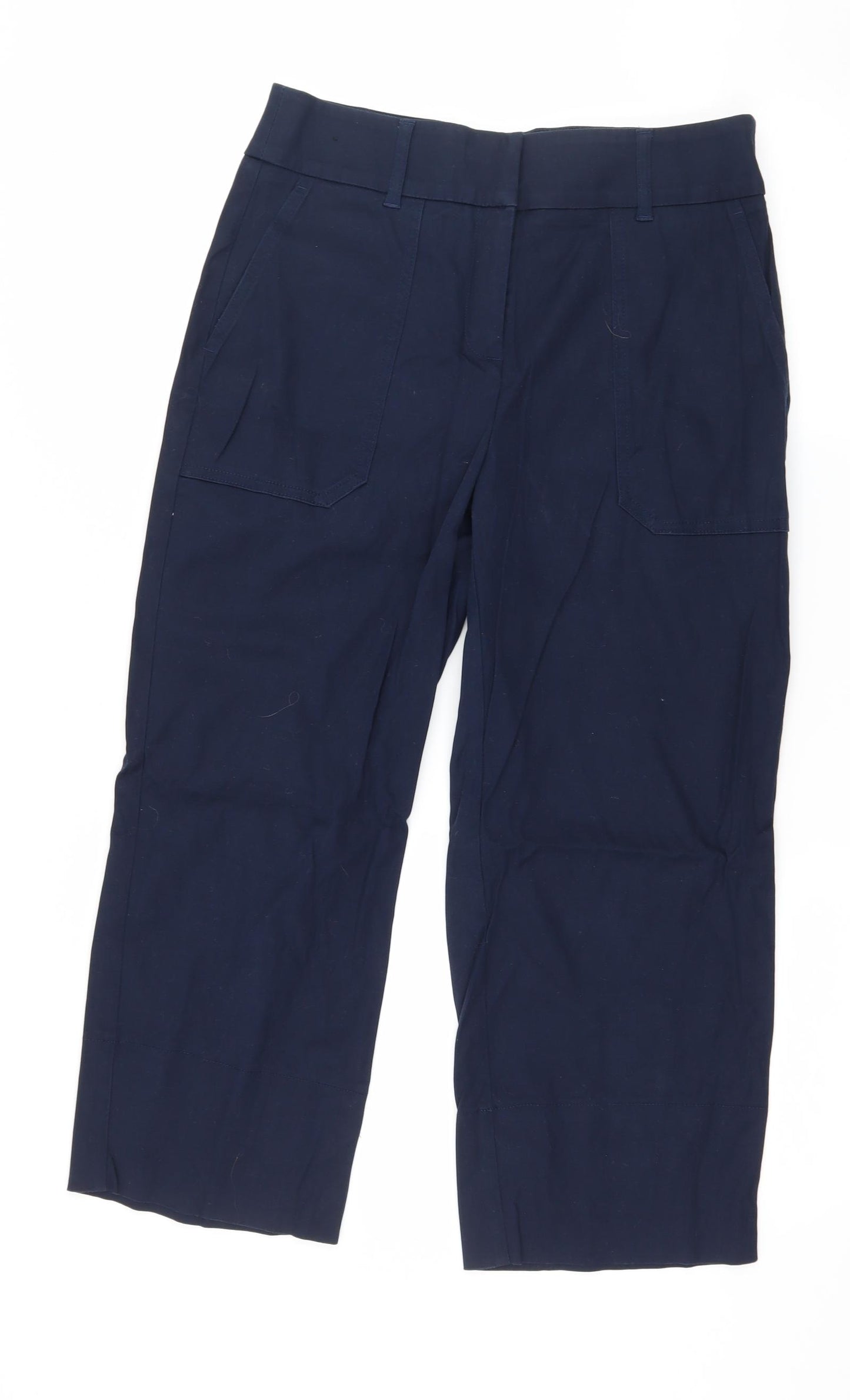 NEXT Womens Blue   Cropped Trousers Size 10 L23 in