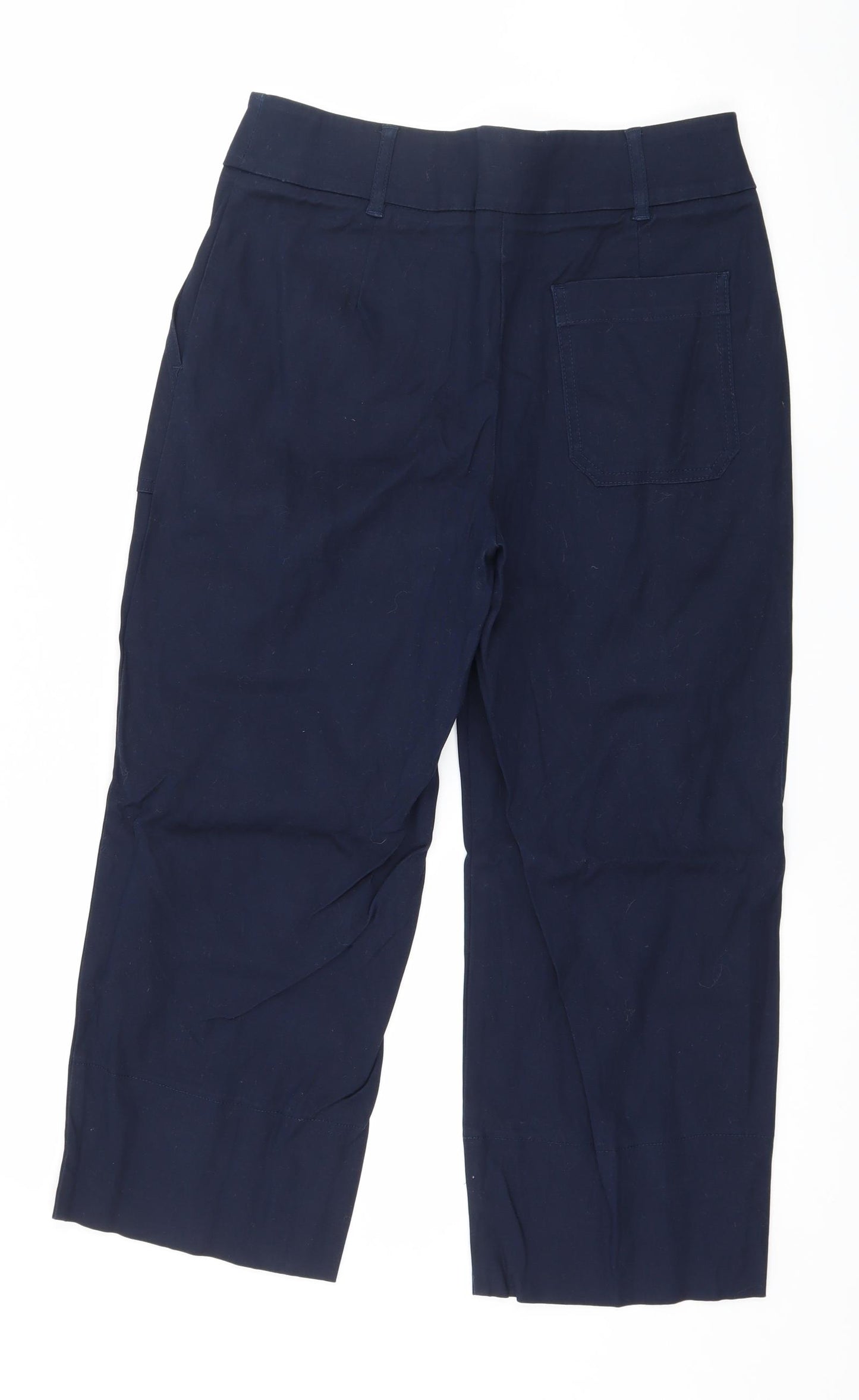 NEXT Womens Blue   Cropped Trousers Size 10 L23 in