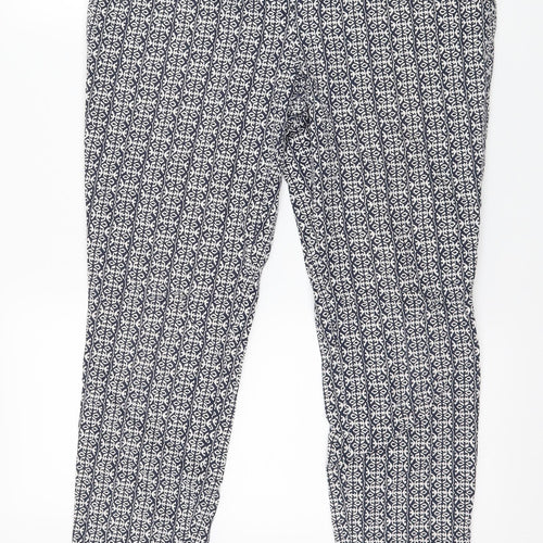 Katherine Barclay Womens Blue Geometric  Trousers  Size 14 L25 in